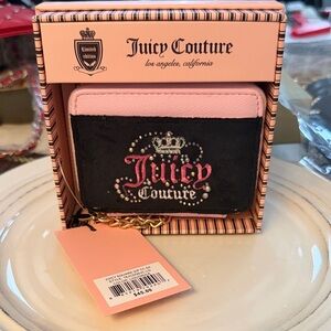 Juicy Couture Black and Pink Wallet